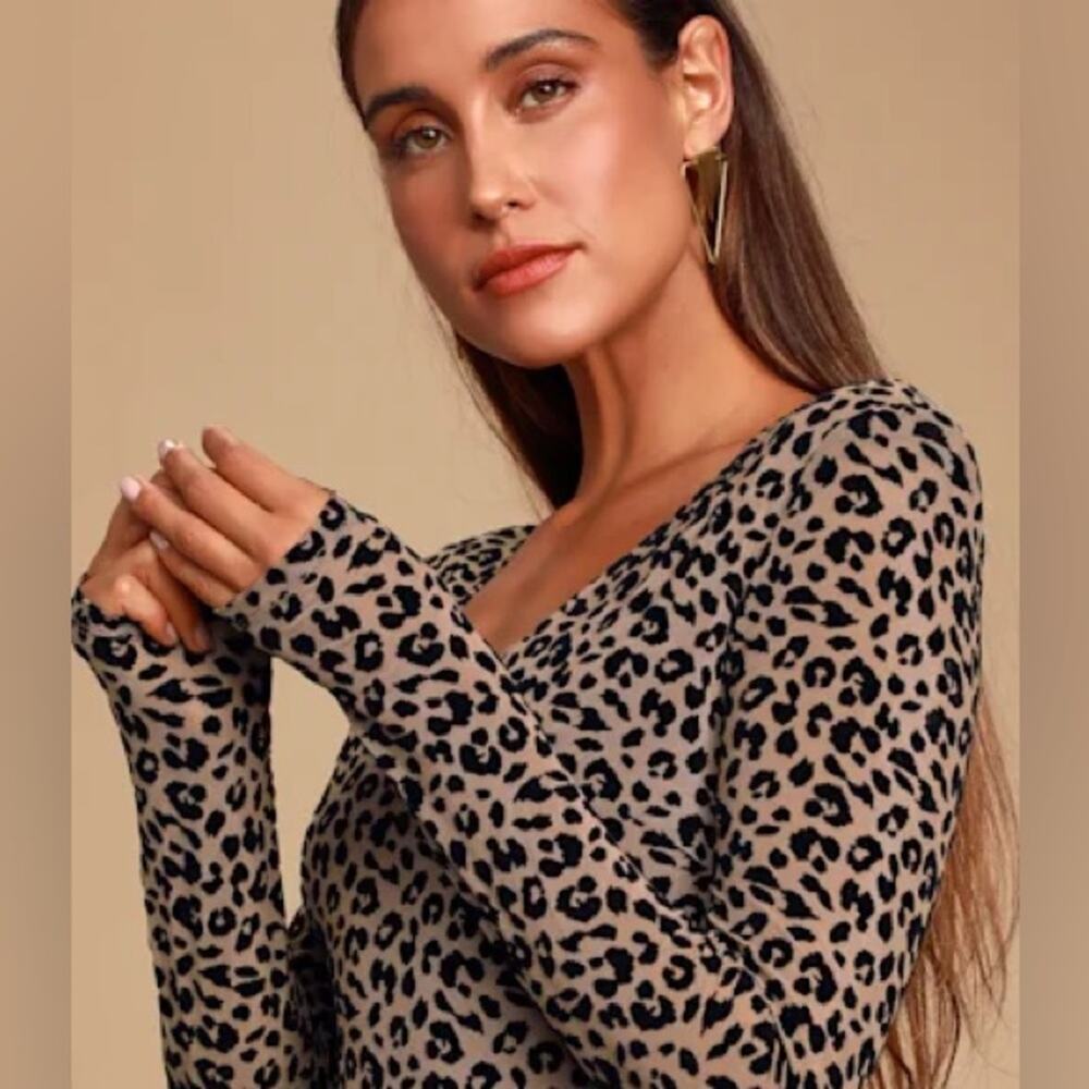 NWT ASTR Leopard Sheer bodysuit size medium New With Tags - Picture 12 of 12